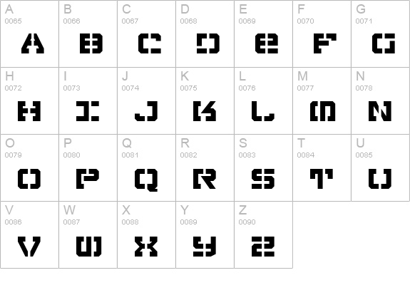 Vyper uppercase A-Z preview