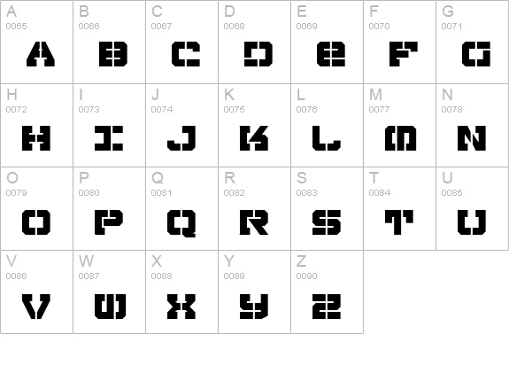 Vyper Bold uppercase A-Z preview