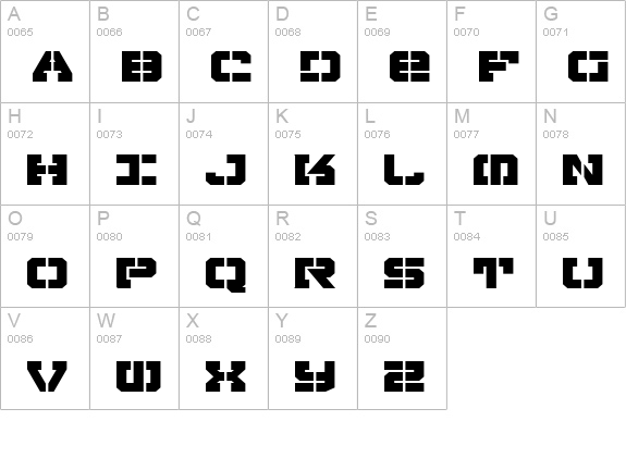 Vyper Bold Expanded uppercase A-Z preview