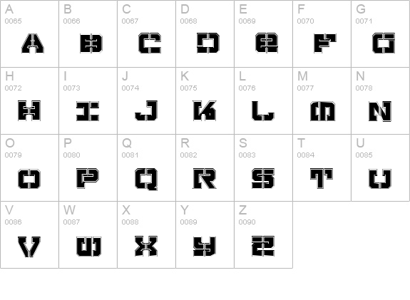 Vyper Pro uppercase A-Z preview