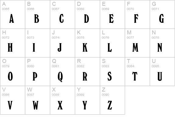 W730-Roman-Cd-Regular uppercase A-Z preview
