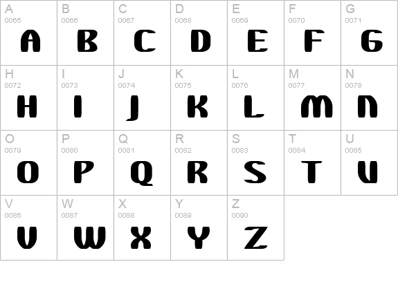WaChaKa uppercase A-Z preview