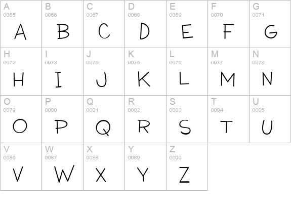 Wacky Action BTN Lt uppercase A-Z preview