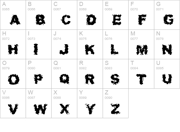 Wait And Bleed uppercase A-Z preview