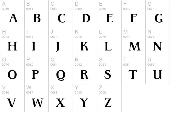 WakefieldGD uppercase A-Z preview