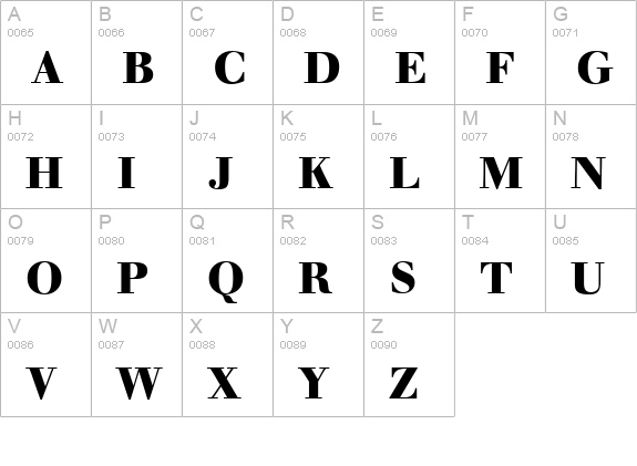 WalbaumDisplay-Heavy-Regular uppercase A-Z preview