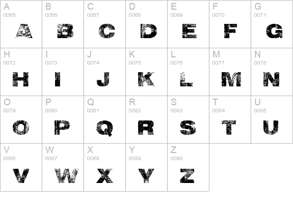 Wall IT uppercase A-Z preview