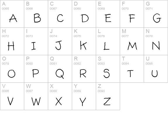 WallowHmk uppercase A-Z preview