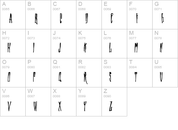 WALLRIDE uppercase A-Z preview