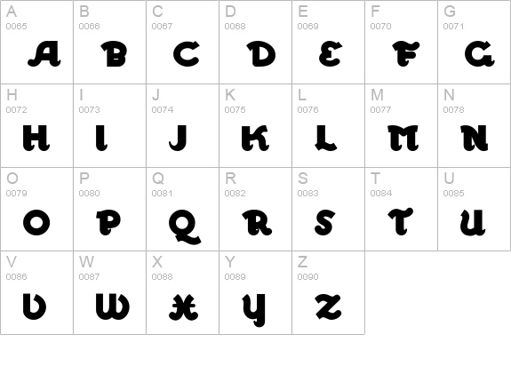 Walrus Gumbo NF uppercase A-Z preview