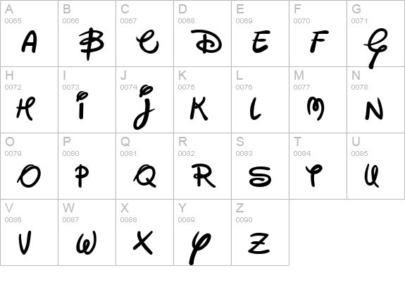 Walter uppercase A-Z preview