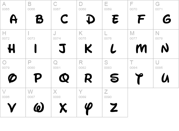 Waltograph UI Bold uppercase A-Z preview