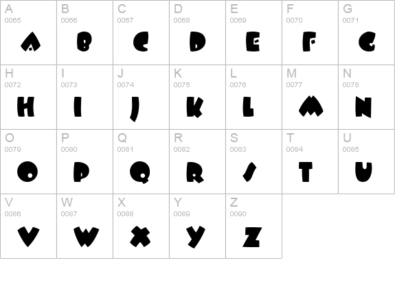 Wampum Normal uppercase A-Z preview