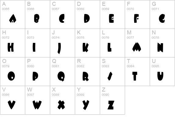 WampumCondensed Normal uppercase A-Z preview