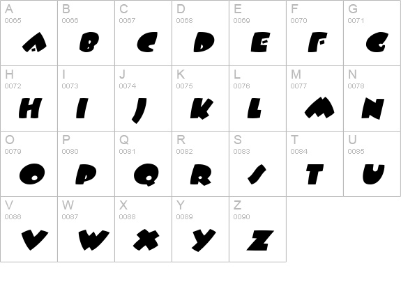 WampumExtended Italic uppercase A-Z preview