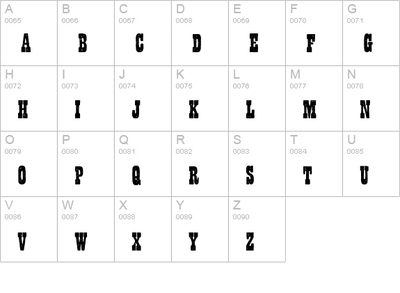 Wanted Com uppercase A-Z preview