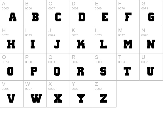 Wanted M54 uppercase A-Z preview