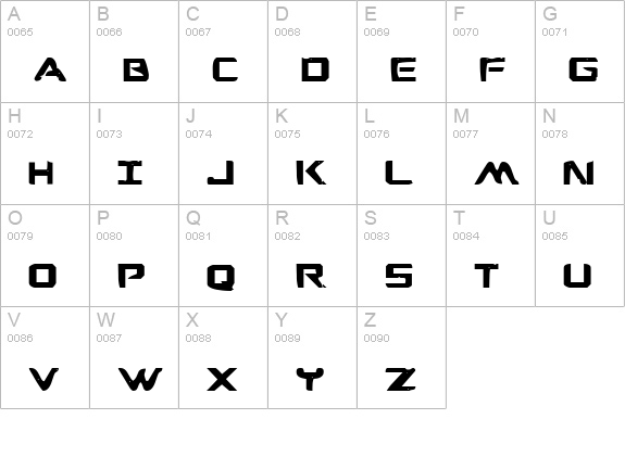 War Eagle Bold uppercase A-Z preview