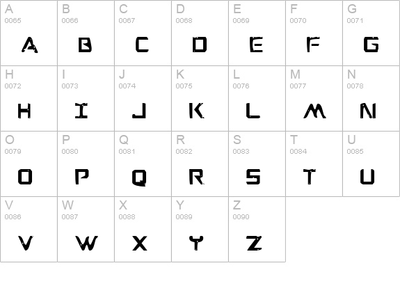 War Eagle Condensed uppercase A-Z preview