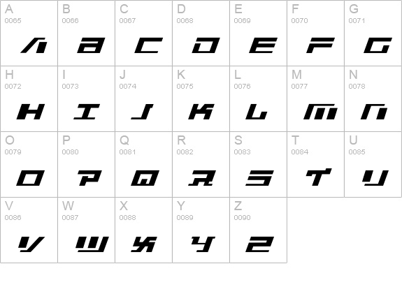 War Machine uppercase A-Z preview
