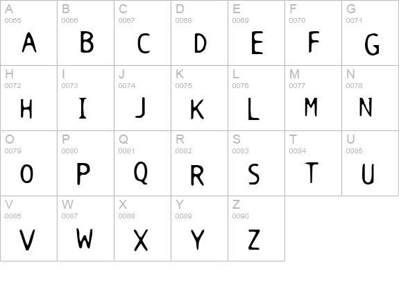 Warm milk uppercase A-Z preview