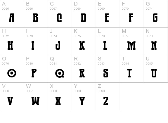 Warmonger BB uppercase A-Z preview