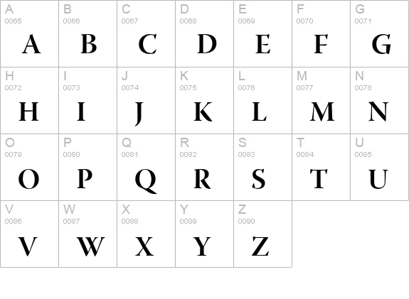Warnock Pro Bold Display uppercase A-Z preview