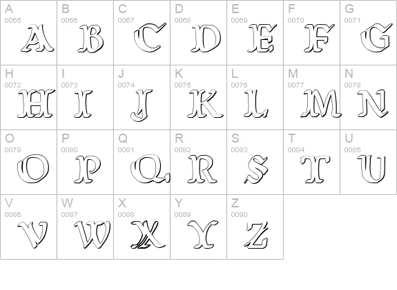 Wars of Asgard 3D uppercase A-Z preview