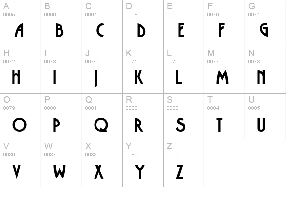 Wash Black uppercase A-Z preview