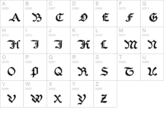 Washington Text Regular uppercase A-Z preview