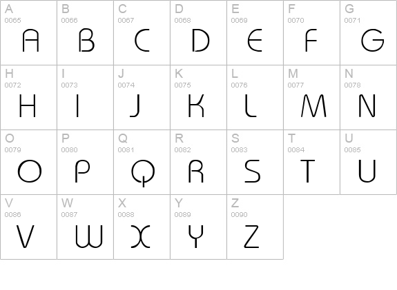 WashingtonMetro uppercase A-Z preview