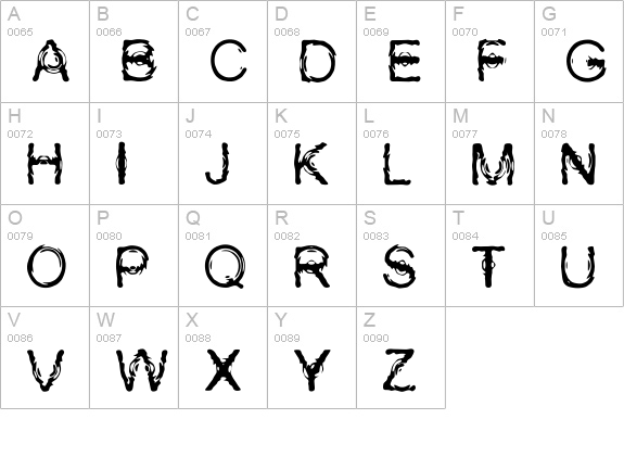 Wasser uppercase A-Z preview