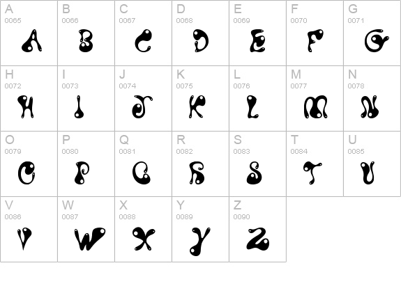 Water Park uppercase A-Z preview