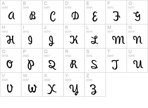 WaveeWeekend-OriginalPrototype uppercase A-Z preview