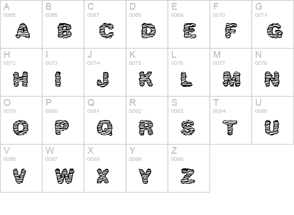 waver BRK uppercase A-Z preview