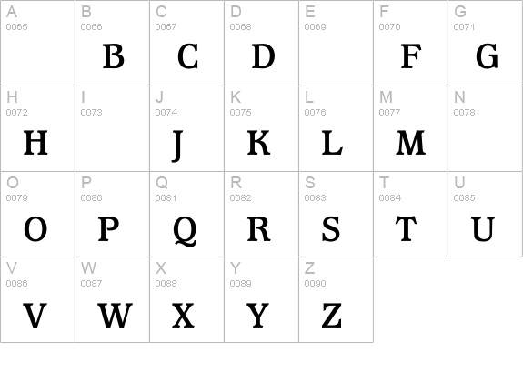 WaverlyBold uppercase A-Z preview