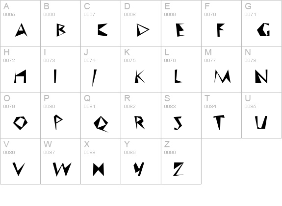 WC Speed Bta uppercase A-Z preview
