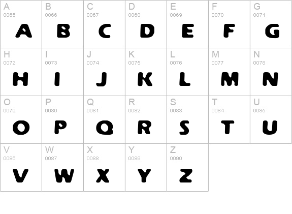 Weathered Solid -BRK- uppercase A-Z preview