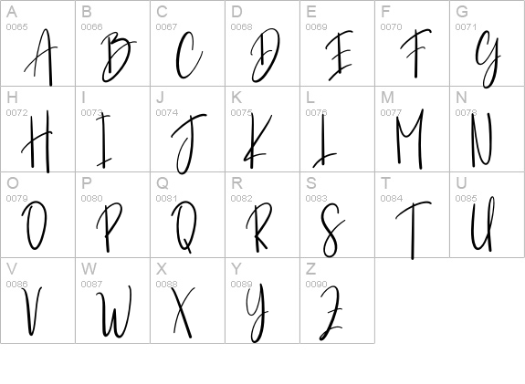 Wedding2 uppercase A-Z preview