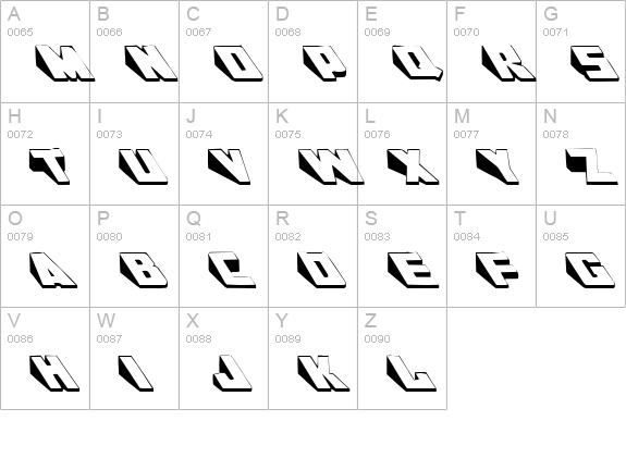 Wedgie (Plain):001.001 uppercase A-Z preview