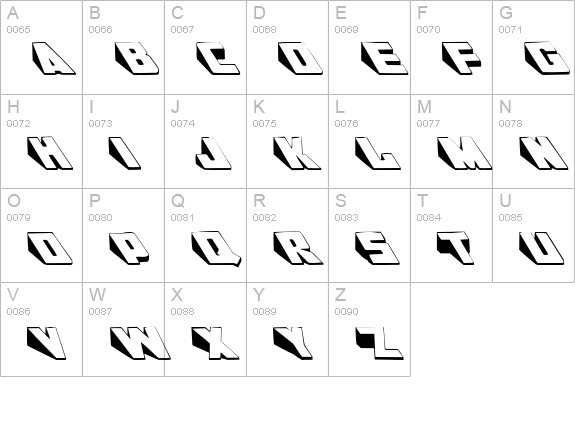 Wedgie Medium uppercase A-Z preview