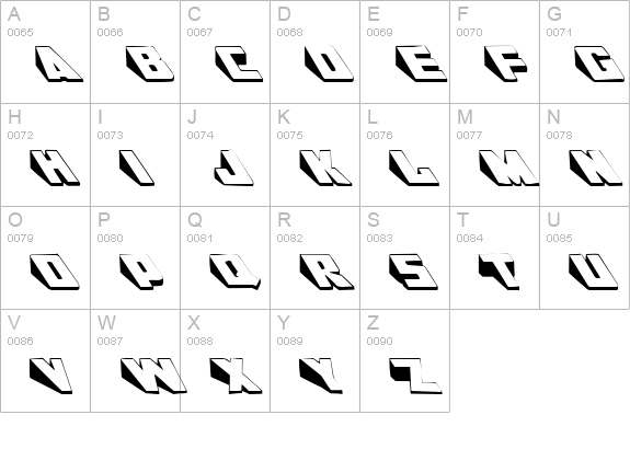Wedgie Regular uppercase A-Z preview