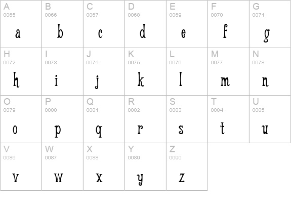 Weehah uppercase A-Z preview