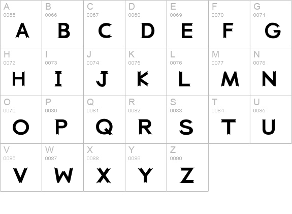 week (sRB) uppercase A-Z preview