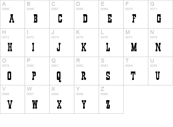 Wendyville uppercase A-Z preview