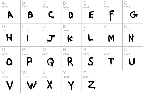 Were-Beast uppercase A-Z preview