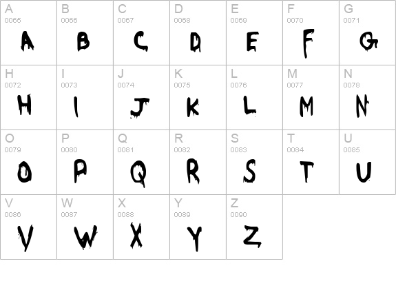 Were-Beast Condensed uppercase A-Z preview
