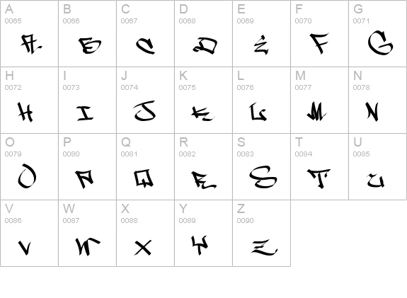 West Side Plain uppercase A-Z preview