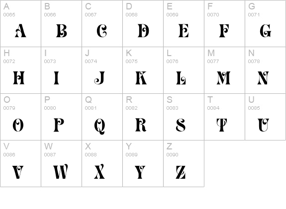 WestNouveauDidot-Normal uppercase A-Z preview