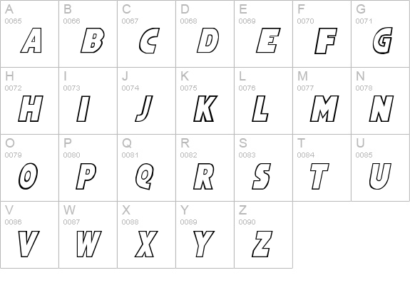 Wham! uppercase A-Z preview
